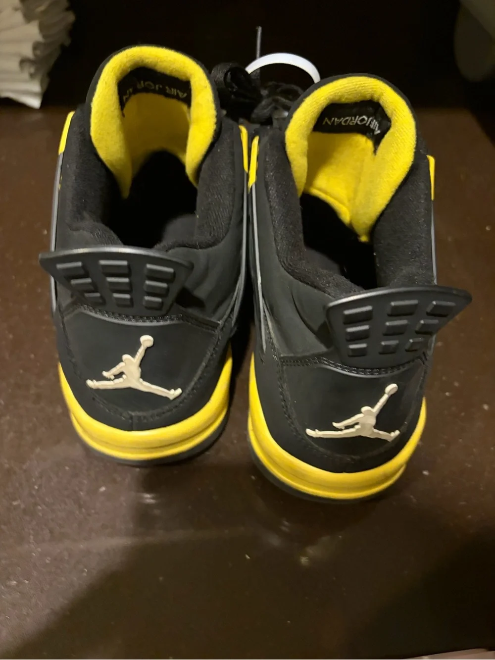 Air Jordan brand 4s Retro 2023 Yellow Thunder Basketball Sneakers Shoes size 13